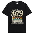 thumbnail image 1 of Made In Vintage 1979 Limited Edition Tape T Shirts Gifts Cotton Summer Tees Tops Women Graphic T-shirt Clothing, 1 of 6