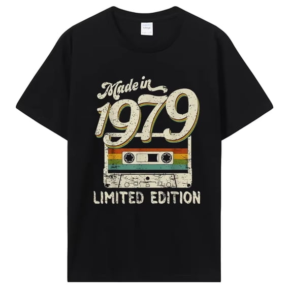 Made In Vintage 1979 Limited Edition Tape T Shirts Gifts Cotton Summer Tees Tops Women Graphic T-shirt Clothing