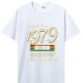 thumbnail image 1 of Made In Vintage 1979 Limited Edition Tape T Shirts Gifts Cotton Summer Tees Tops Women Graphic T-shirt Clothing, 1 of 6