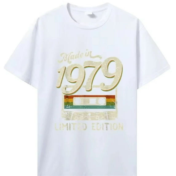 Made In Vintage 1979 Limited Edition Tape T Shirts Gifts Cotton Summer Tees Tops Women Graphic T-shirt Clothing