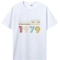 thumbnail image 1 of Made In Vintage 1979 Limited Edition Tape T Shirts Gifts Cotton Summer Tees Tops Women Graphic T-shirt Clothing, 1 of 6