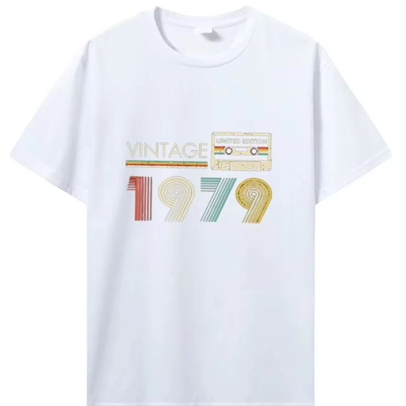 Made In Vintage 1979 Limited Edition Tape T Shirts Gifts Cotton Summer Tees Tops Women Graphic T-shirt Clothing