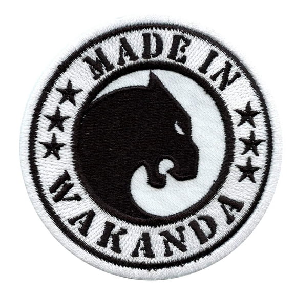 Made In Wakanda Round Embroidered Iron On Patch