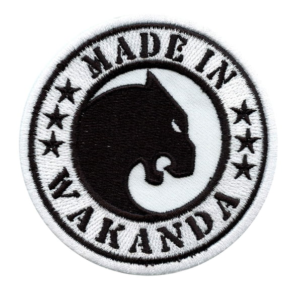 Made In Wakanda Round Embroidered Iron On Patch