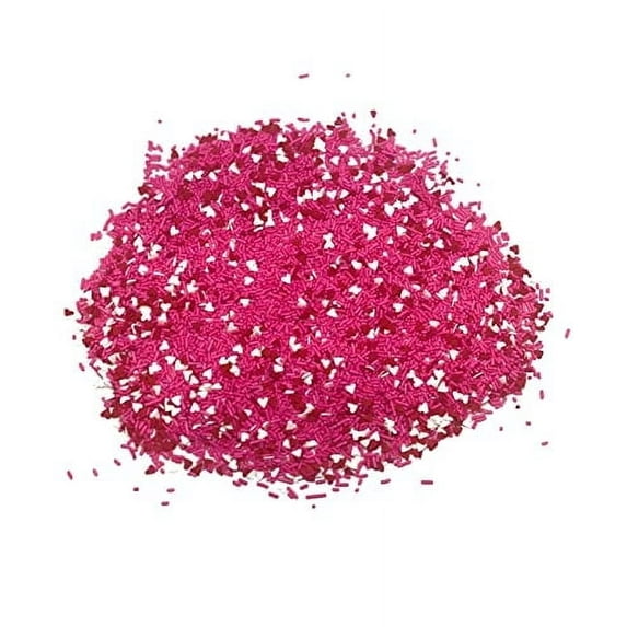 Made with Love | Pink Decorette Sprinkles with White Hearts | 12 oz Resealable Stand Up Bag | Valentine's Day Sprinkles | Topping for Decorating Baked Goods and Ice Cream