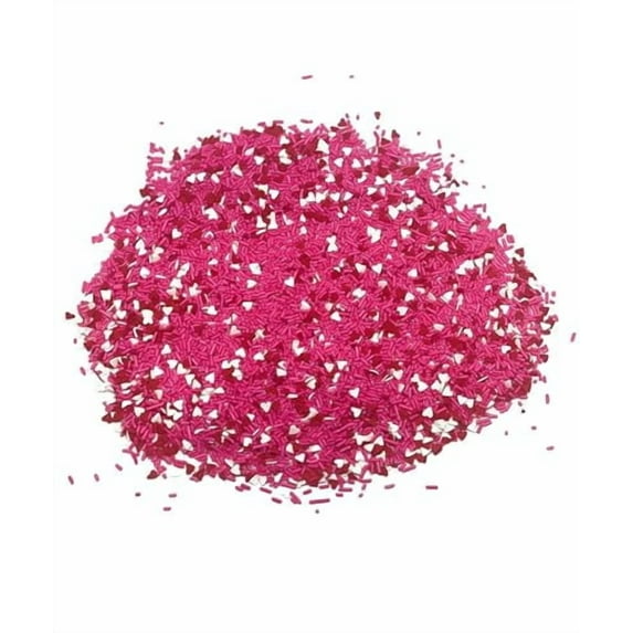 Made with Love | Pink Decorette Sprinkles with White Hearts | 4 oz Resealable Stand Up Bag | Valentine's Day Sprinkles | Topping for Decorating Baked Goods and Ice Cream