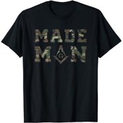 Made Man - Masonic Veteran Camo Design - Freemason T-Shirt T-Shirt