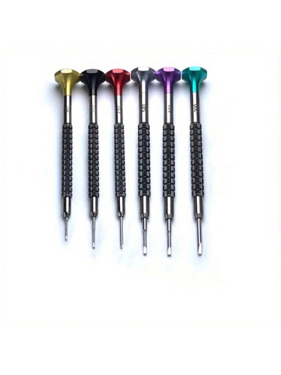 Made Micro Flat Head Screwdriver in Millimeter Slot Type Screwdriver To Repair The Watch 6 pieces for 0 8 to 2 0 mm