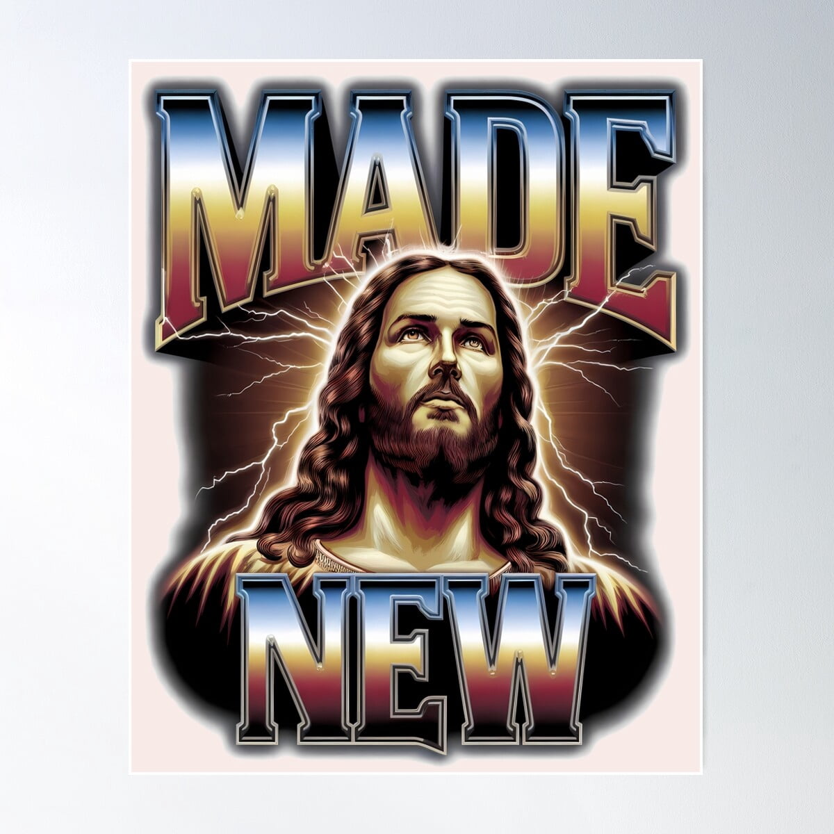 Made New – 2 Cor. 5:17 Bootleg Jesus Quotes Poster Wall Art, Modern ...