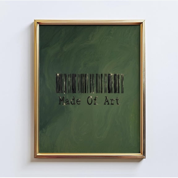 Made Of Art Barcode Typography Minimal Wall Art Home Decor Unframed Paper Print