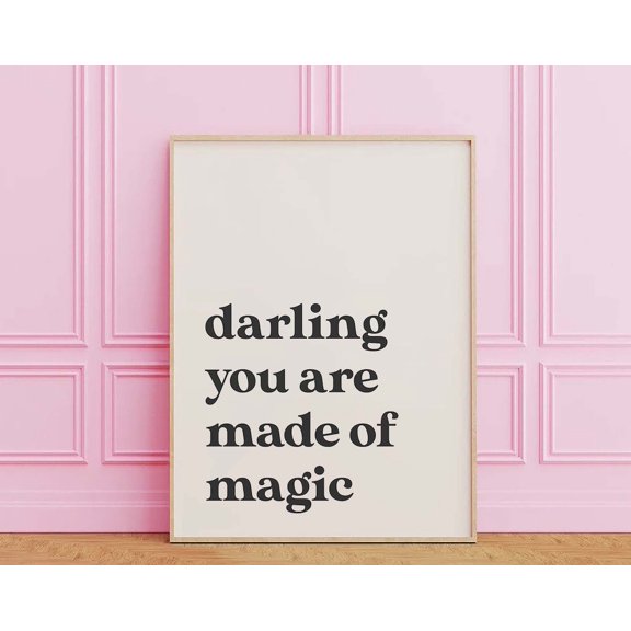 Made Of Magic Quote Print, Art, Minimal Neutral Typography Art Wall Art, Modern Wall Decor, 8x12 UNFRAMED