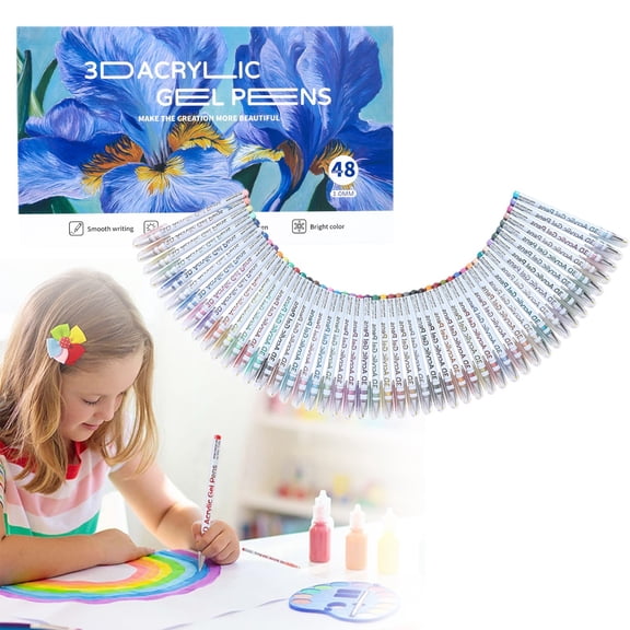 Made of Plastic, Pen Acrylic Gel Pens with High Aesthetic Appeal in Trendy Style Fast Drying 1Mm for Smooth Writing and Color Layering Great for Students Handwriting and Marking Needs(1Ml)