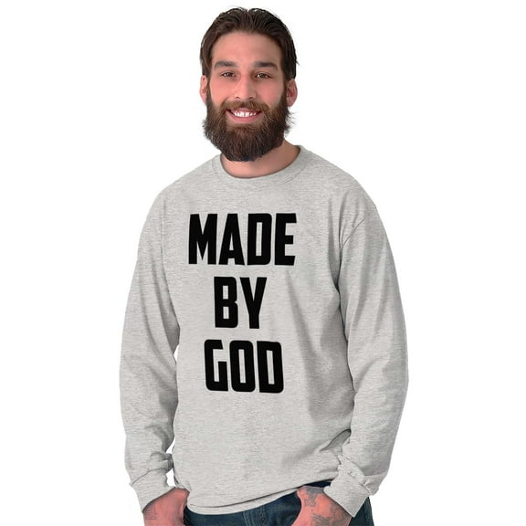 Made Religious Christ Faith Christian Plus Size Long Sleeve Graphic Tee Shirt Brisco Brands 3X