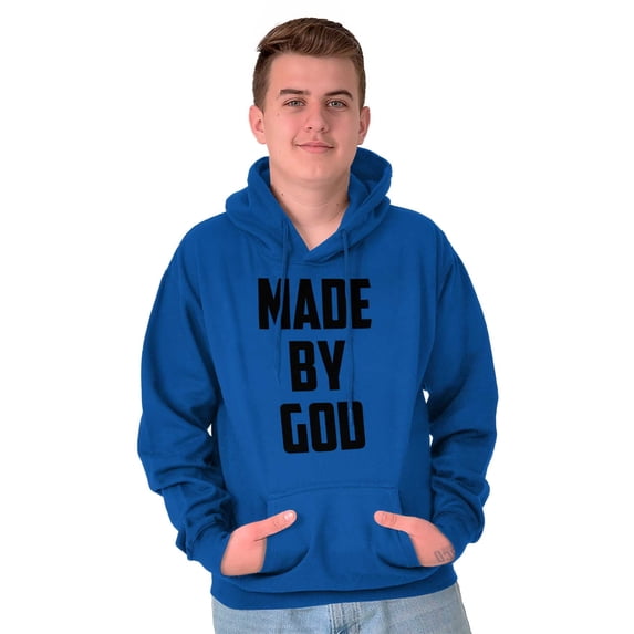 Made Religious Christ Faith Christian Unisex Plus Fleece Graphic Hoodie Brisco Brands 5X