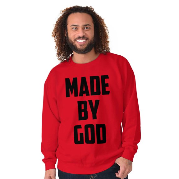 Made Religious Christ Faith Christian Unisex Plus Fleece Graphic Sweatshirt Brisco Brands 3X