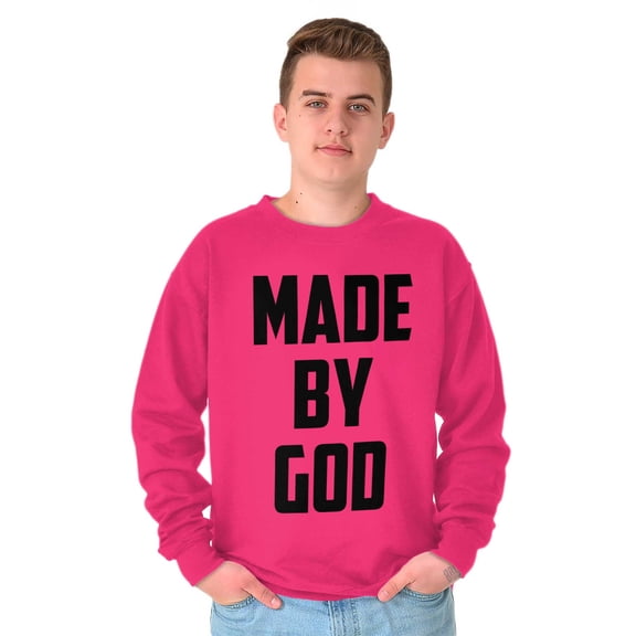 Made Religious Christ Faith Christian Unisex Plus Fleece Graphic Sweatshirt Brisco Brands 3X