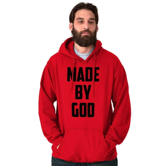 Made Religious Christ Faith Christian Unisex Plus Fleece Graphic Hoodie Brisco Brands 2X