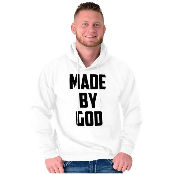 Made Religious Christ Faith Christian Unisex Plus Fleece Graphic Hoodie Brisco Brands 4X