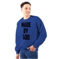 thumbnail image 1 of Made Religious Christ Faith Christian Unisex Plus Fleece Graphic Sweatshirt Brisco Brands 4X, 1 of 5