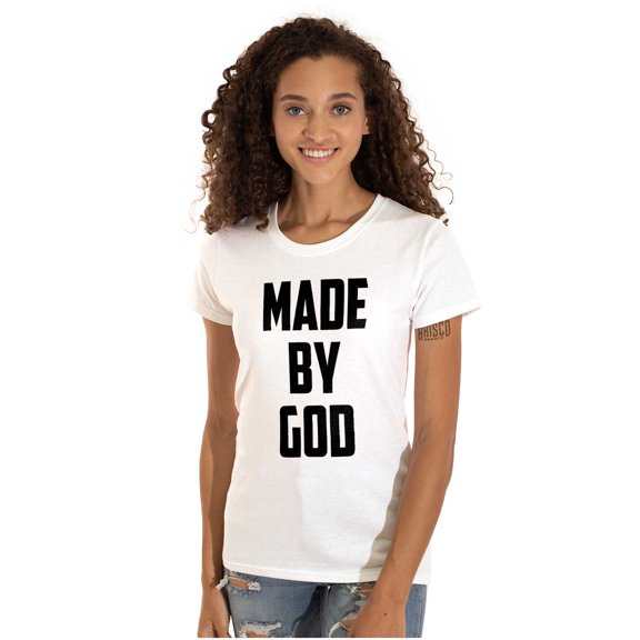 Made Religious Christ Faith Christian Womens Slim Fit Graphic Tee Brisco Brands M