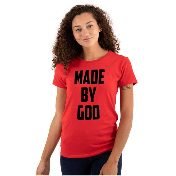 Made Religious Christ Faith Christian Womens Slim Fit Graphic Tee Brisco Brands S