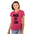 thumbnail image 1 of Made Religious Christ Faith Christian Womens Slim Fit Graphic Tee Brisco Brands S, 1 of 5