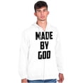 thumbnail image 1 of Made Religious Christ Faith Christian Unisex Fleece Graphic Zip Up Hoodie Brisco Brands 5X, 1 of 5