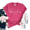 thumbnail image 1 of Made To Worship T-shirt Christian Shirt Religious Tee Women Gift Prayer God Faith Top Bible Verse Women's Power Motivational Psalm Team Shirts Gods Word, 1 of 3