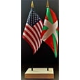 thumbnail image 1 of Basque Lands Table Flag Set; One USA and International Rayon 4x6 inch Flag Plus a White Base, 1 of 1