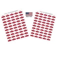 thumbnail image 1 of Made in USA! 100 Country Flag 1.5" x 1" Self Adhesive World Flag Scrapbook Stickers, Two Sheets of 50, 100 International Sticker Decal Flags Total (Poland with Eagle), 1 of 1