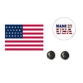 thumbnail image 1 of Made in the USA. 2 Historical 23-Star American 4"x6" Miniature Desk & Table Flags Includes 2 Flag Stands & 2 23-Star American Flag Small Mini Stick Flags, 1 of 1