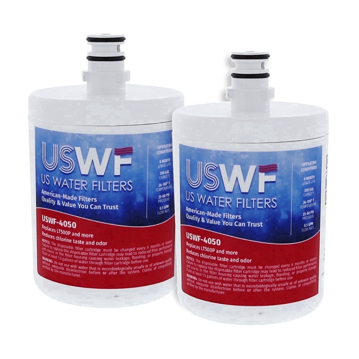 US Water Filters 5231JA2002A Refrigerator Water Filter 2-pk - Replacement for LT500P, GEN11042FR-08, ADQ72910902, ADQ72910907, ADQ72910901, RWF0100A, 9890, 46-9890, USWF Fridge Filter