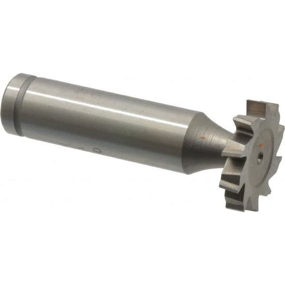 Made in USA 7/8" Diam x 5/32" Face Width, Cobalt, 10 Teeth, Shank Connection Woodruff Keyseat Cutter Uncoated, 2-5/32" OAL x 1/2" Shank, Staggered Teeth, ANSI 507, Old Standard 10