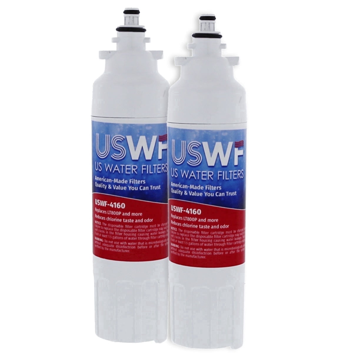 US Water Filters ADQ73613401 Refrigerator Water Filter 2-pk - Replacement for LG LT800P, ADQ73613402, Kenmore 9490, 46-9490, 469490, ADQ73613408, DWF-35, USWF Fridge Filter