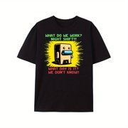 Made in USA, Funny Slogan, Crew Neck Comfortable T Shirt, 100% Cotton, Black Short Sleeve T Shirt, Printed T Shirt, All Season, Sport Outdoor, Mens Fitness, Wear Comfortable
