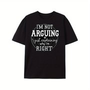 Made in USA, Funny Slogan, Crew Neck Comfortable T Shirt, 100% Cotton, Black Short Sleeve T Shirt, Printed T Shirt, All Season, Sport Outdoor, Mens Fitness, Wear Comfortable