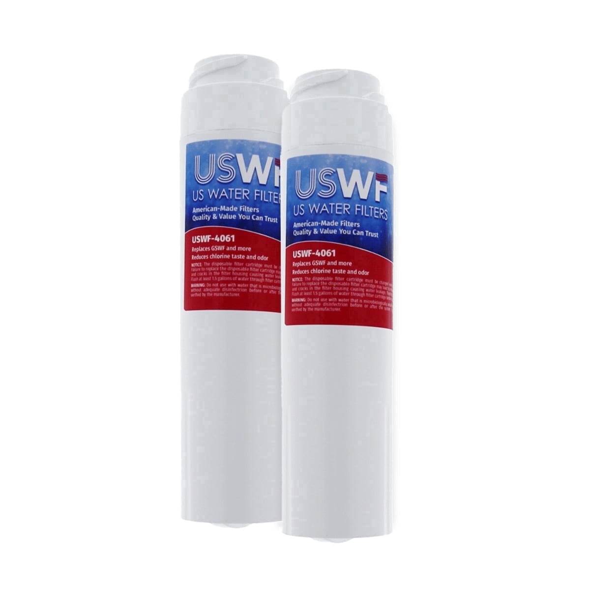 US Water Filters GSWF Refrigerator Water Filter 2-pk - Replacement for GE GSWFDS, SmartWater 238C2334P001, Kenmore 46-9914, 469914, 9914, EFF-6023A, AP3418061, USWF Fridge Filter
