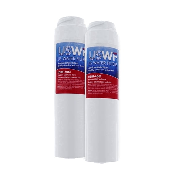 Made in the USA, GSWF Refrigerator Water Filter 2-pk | Replacement for GE GSWFDS, SmartWater 238C2334P001, Kenmore 46-9914, 469914, 9914, EFF-6023A, AP3418061, USWF Fridge Filter
