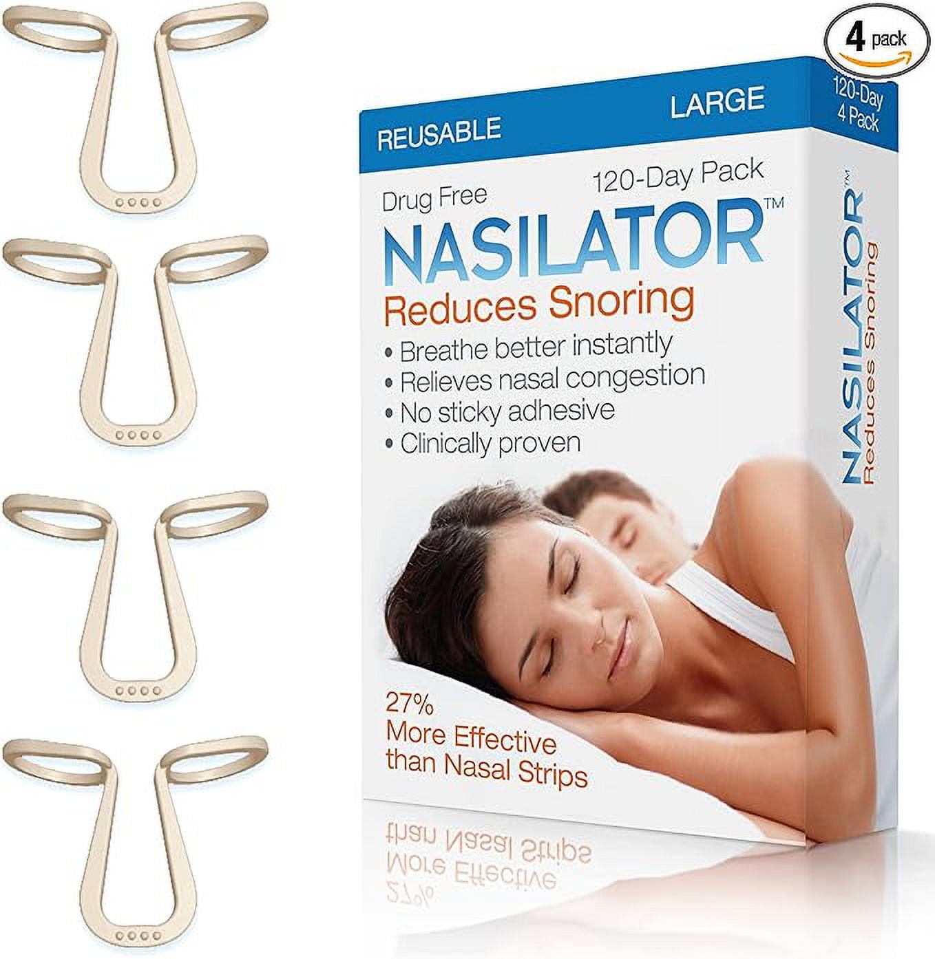 Made in USA! Nasilator AntiSnoring Device Soft and Flexible Nasal Dilator Improves