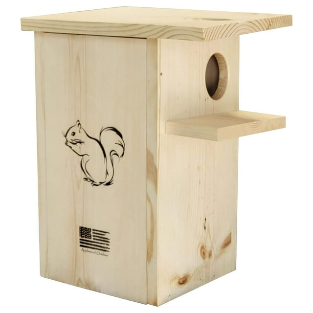 Made in USA, Premium Wood Squirrel House, Hanging Squirrel Houses for