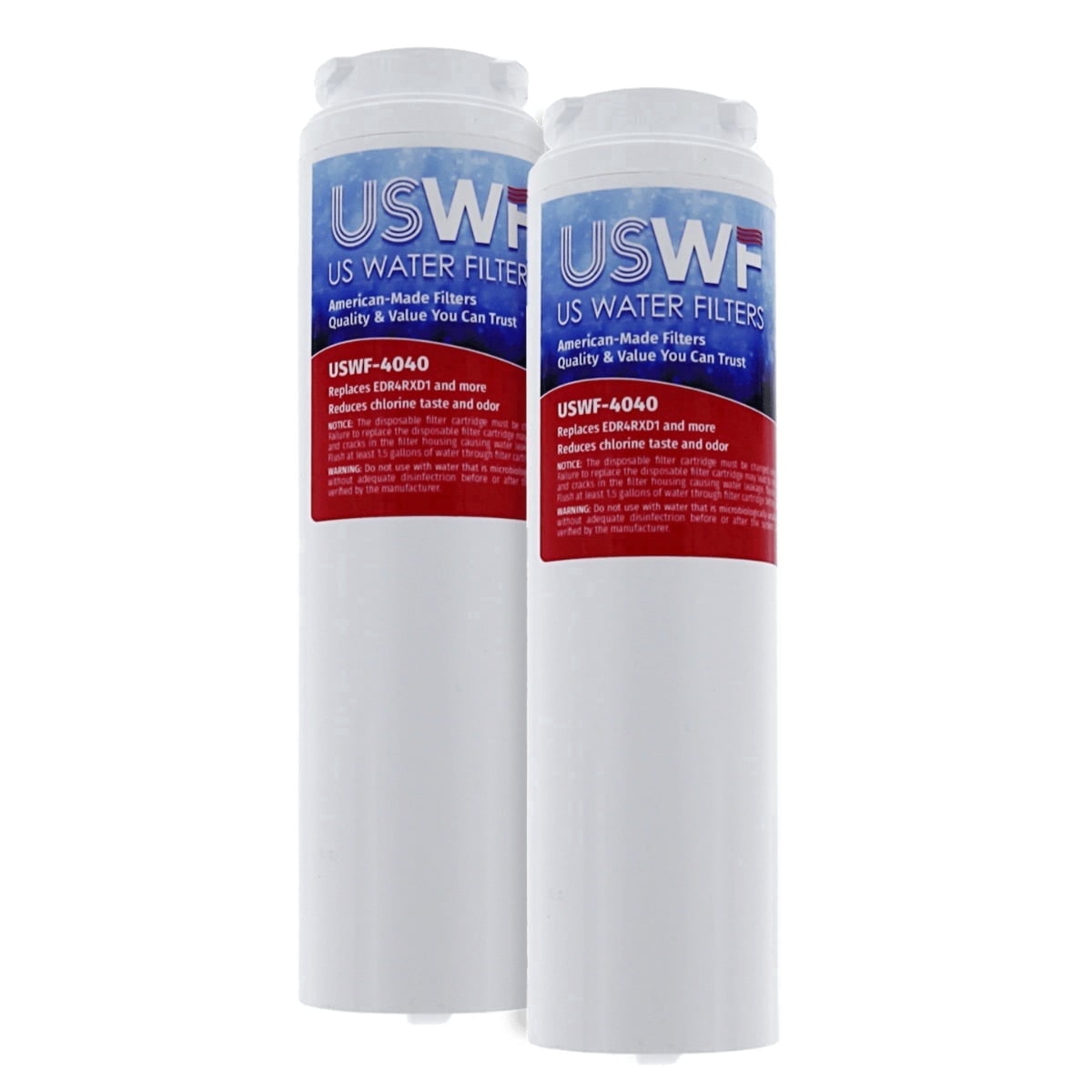 US Water Filters UKF8001 Refrigerator Water Filter 2-pk - Replacement for Whirlpool Filter 4, EDR4RXD1, 4396395, Maytag UKF8001, FMM-2, UKF8001AXX-750, 469006, USWF Fridge Filter