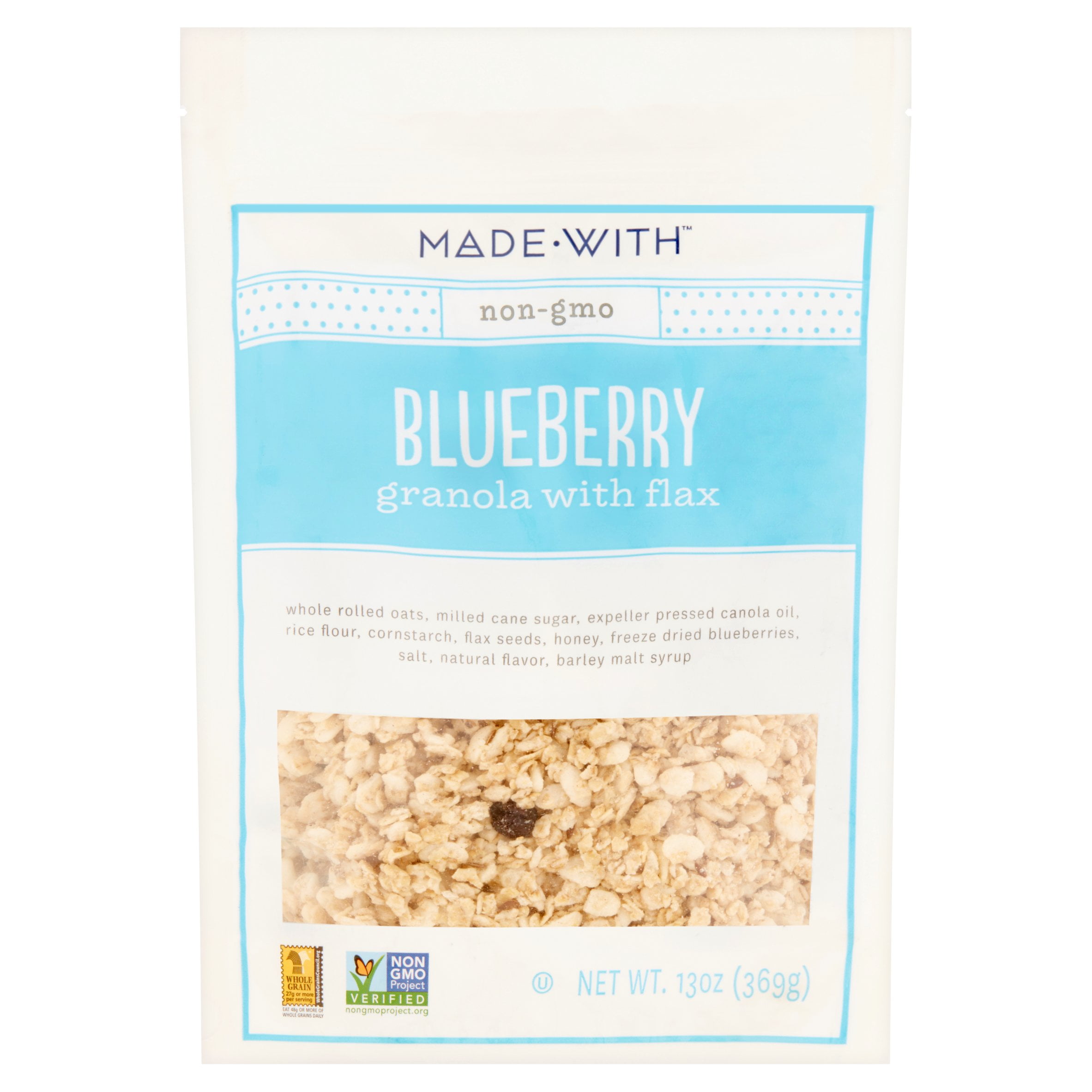Made-With Blueberry Granola with Flax, 13 oz, 6 pack