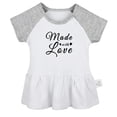 thumbnail image 1 of Made With Love Novelty Dresses For Baby, Newborn Babies Skirts, Infant Princess Dress, 0-24M Kids Graphic Clothes (Gray Raglan Dresses, 12-18 Months), 1 of 4