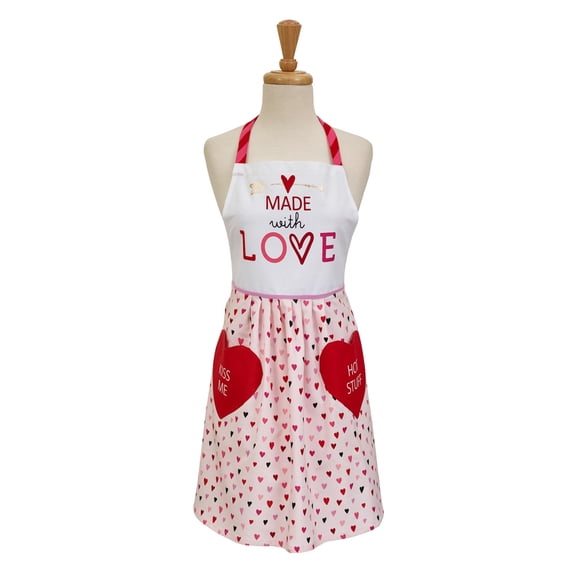 DII Modern Cotton Made With Love Print Skirt Apron in Multi-Color