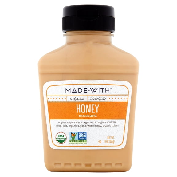 Made-With Organic Honey Mustard, 9 oz, 6 pack
