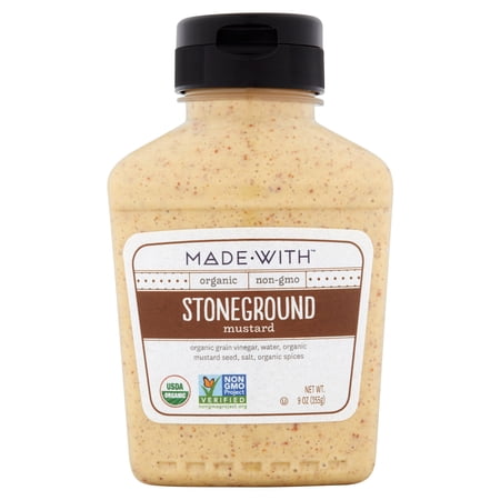 Made-With Organic Stoneground Mustard, 9 oz, 6 pack
