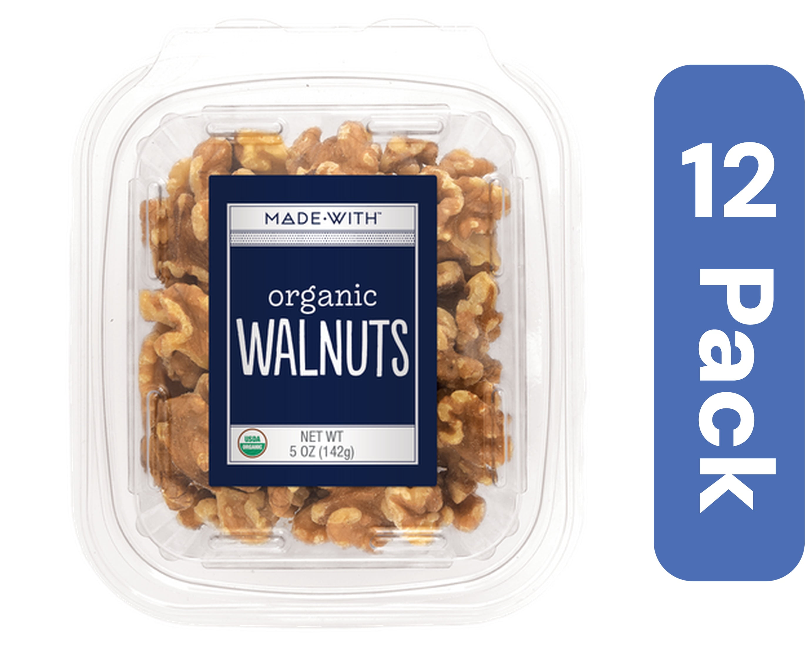 Made With Nut Organic Walnuts Tub 5 oz (Pack of 12)