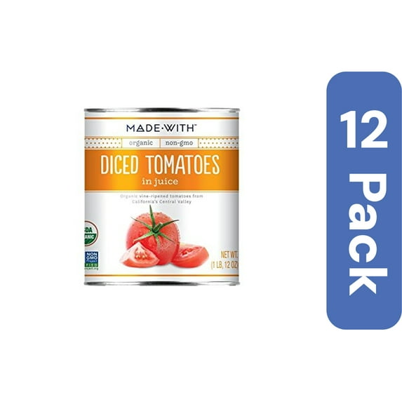 Made With Organic Diced Tomatoes 28 oz (Pack Of 12)