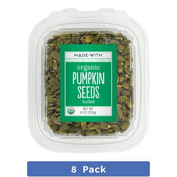 Made With Organic No Salt Pumpkin Seeds Tub 9 oz (Pack of 8)