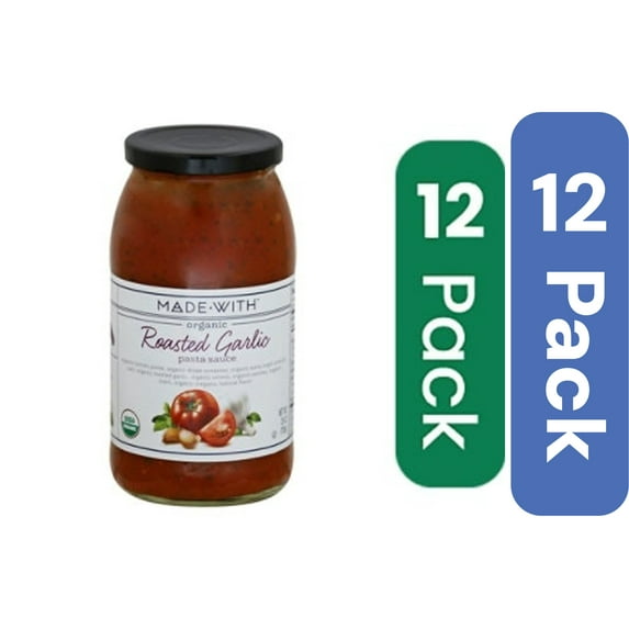 Made With Organic Roasted Garlic Pasta Sauce 24 oz (Pack Of 12)